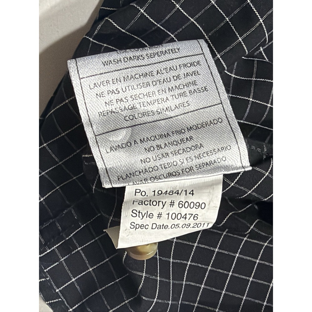 Antigua New Orleans Saints Men's L Long Sleeve Button Down Shirt Black Check - Picture 12 of 12